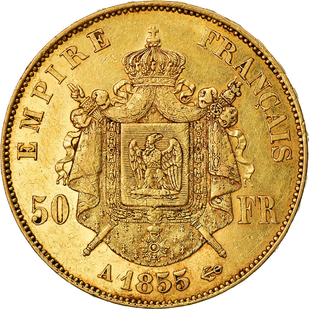 Monnaie, France, Napoleon 50 Francs, 1855, Paris, TTB+, Or, Gad 1111