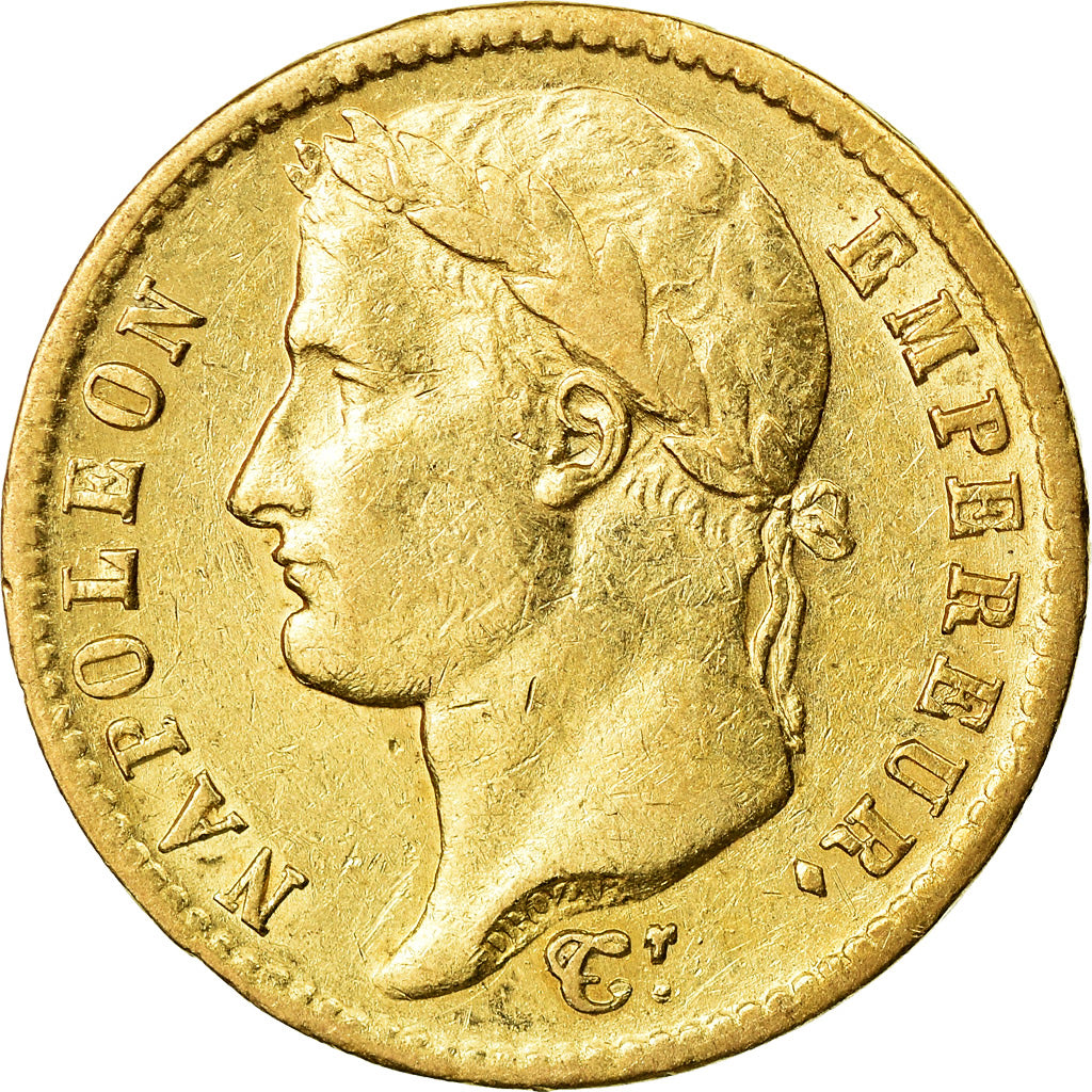 Moneta, Francia, Napoléon I, 20 Francs, 1810, Paris, BB, Oro, KM:695.1