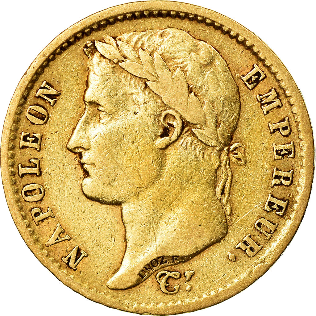 Moeda, França, Napoléon I, 20 Francs, 1808, Paris, EF(40-45), Dourado