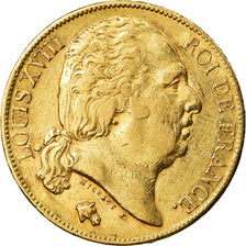 Moneta, Francja, Louis XVIII, 20 Francs, 1824, Paris, EF(40-45)