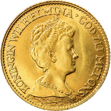 Coin, Netherlands, Wilhelmina I, 10 Gulden, 1917, AU(55-58), Gold, KM:149
