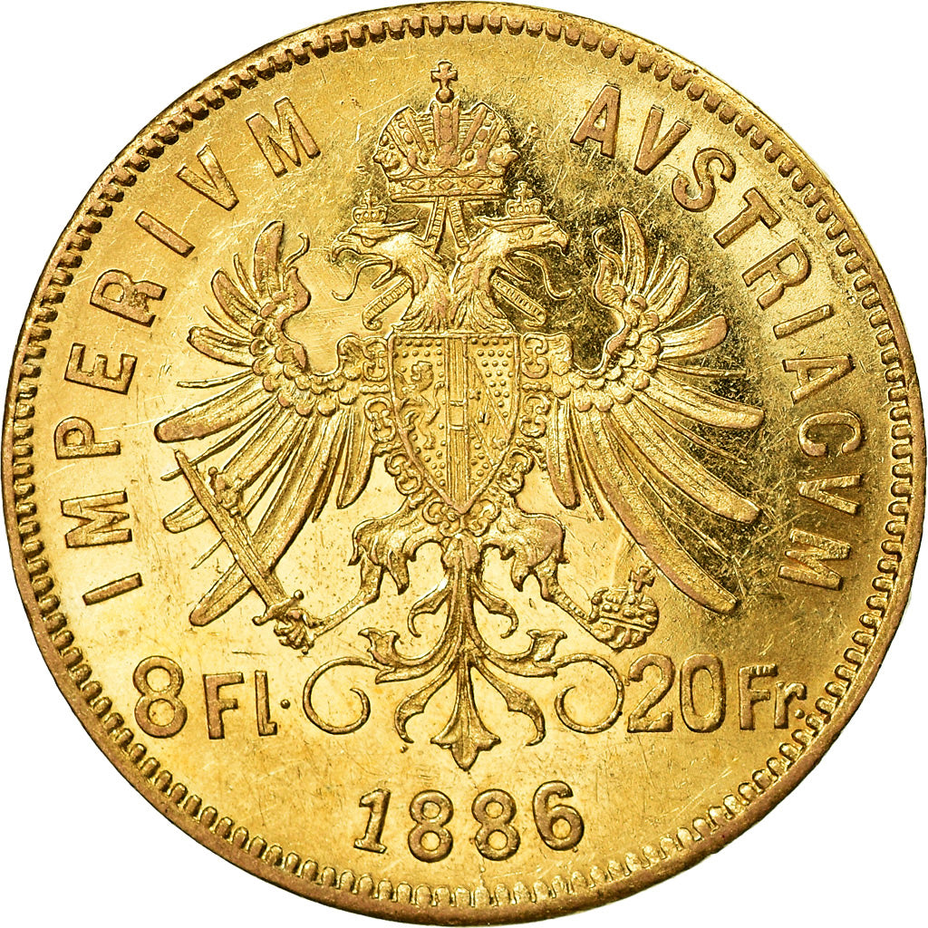 Monnaie, Autriche, Franz Joseph I, 8 Florins-20 Francs, 1888, SUP, Or, KM:2269