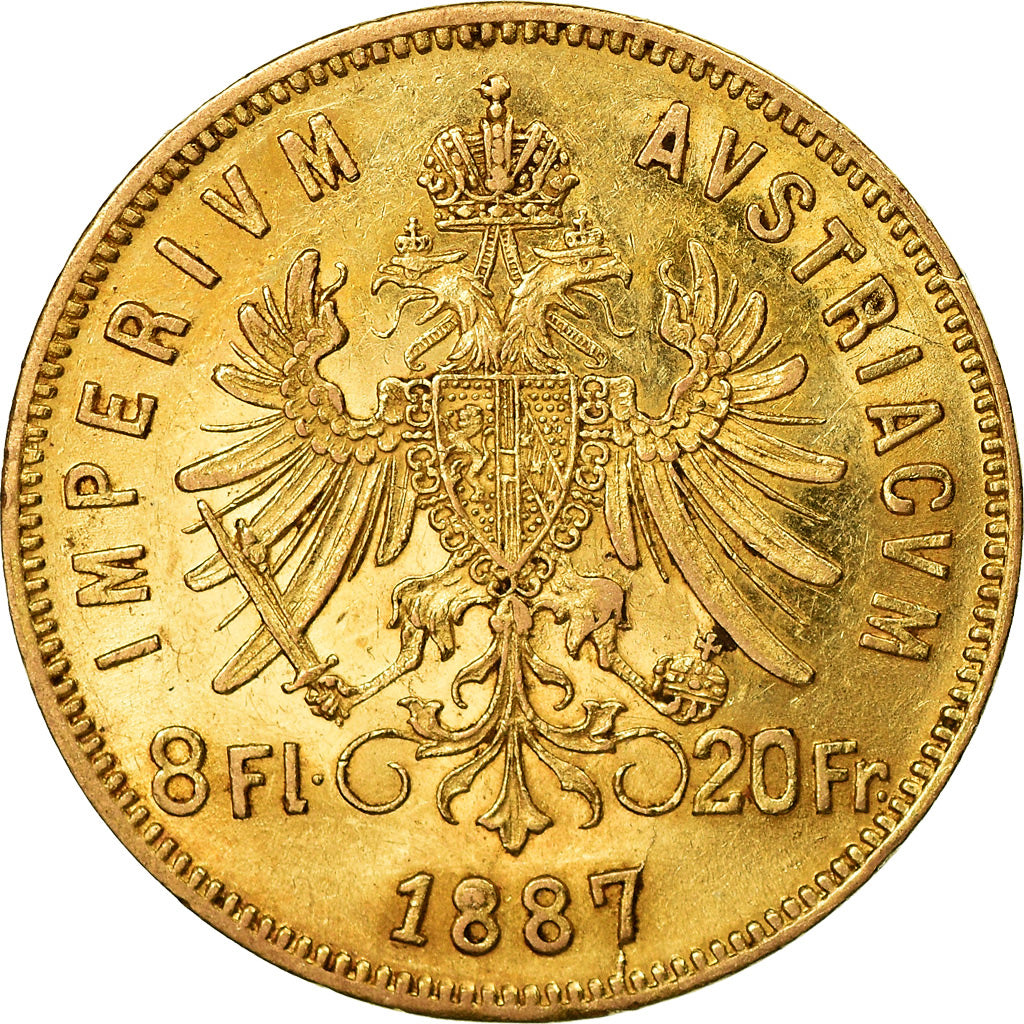 Monnaie, Autriche, Franz Joseph I, 8 Florins-20 Francs, 1887, SUP, Or, KM:2269