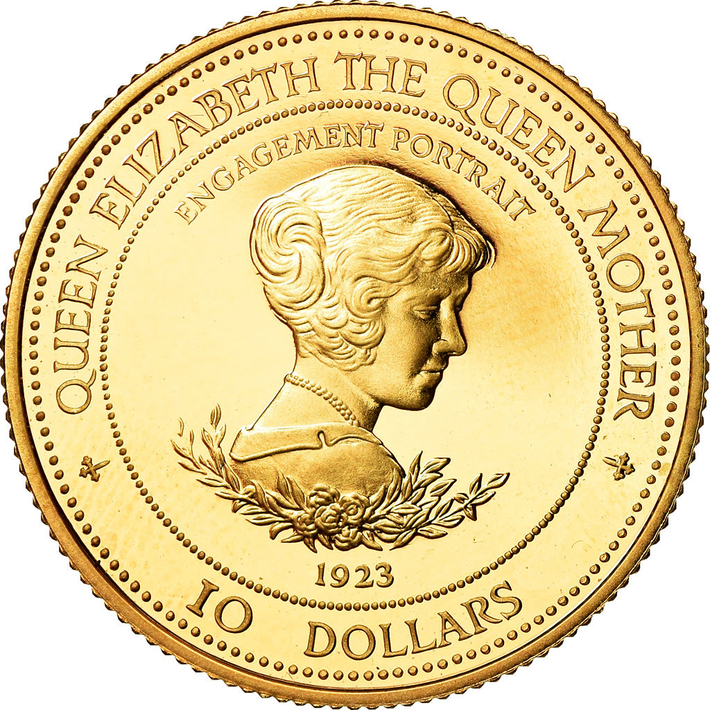 Coin, Barbados, 10 Dollars, 1995, MS(65-70), Gold, KM:60