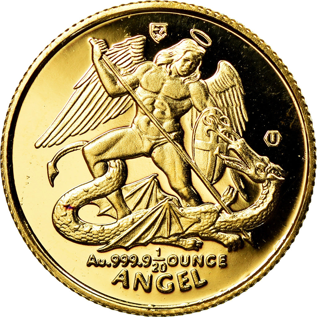 Coin, Isle of Man, Elizabeth II, 1/20 Angel, 1994, Proof, MS(65-70), Gold