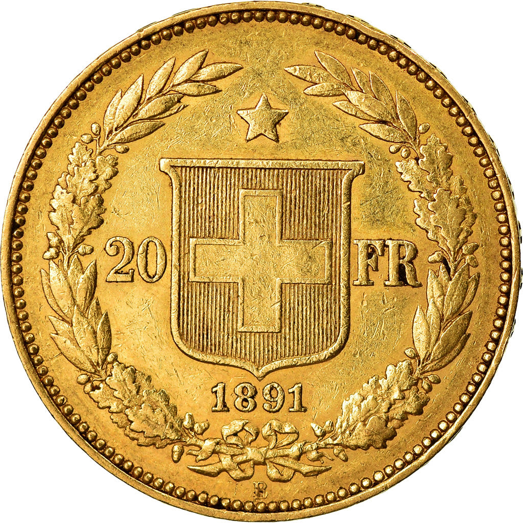 Monnaie, Suisse, 20 Francs, 1891, Bern, SUP, Or, KM:31.3