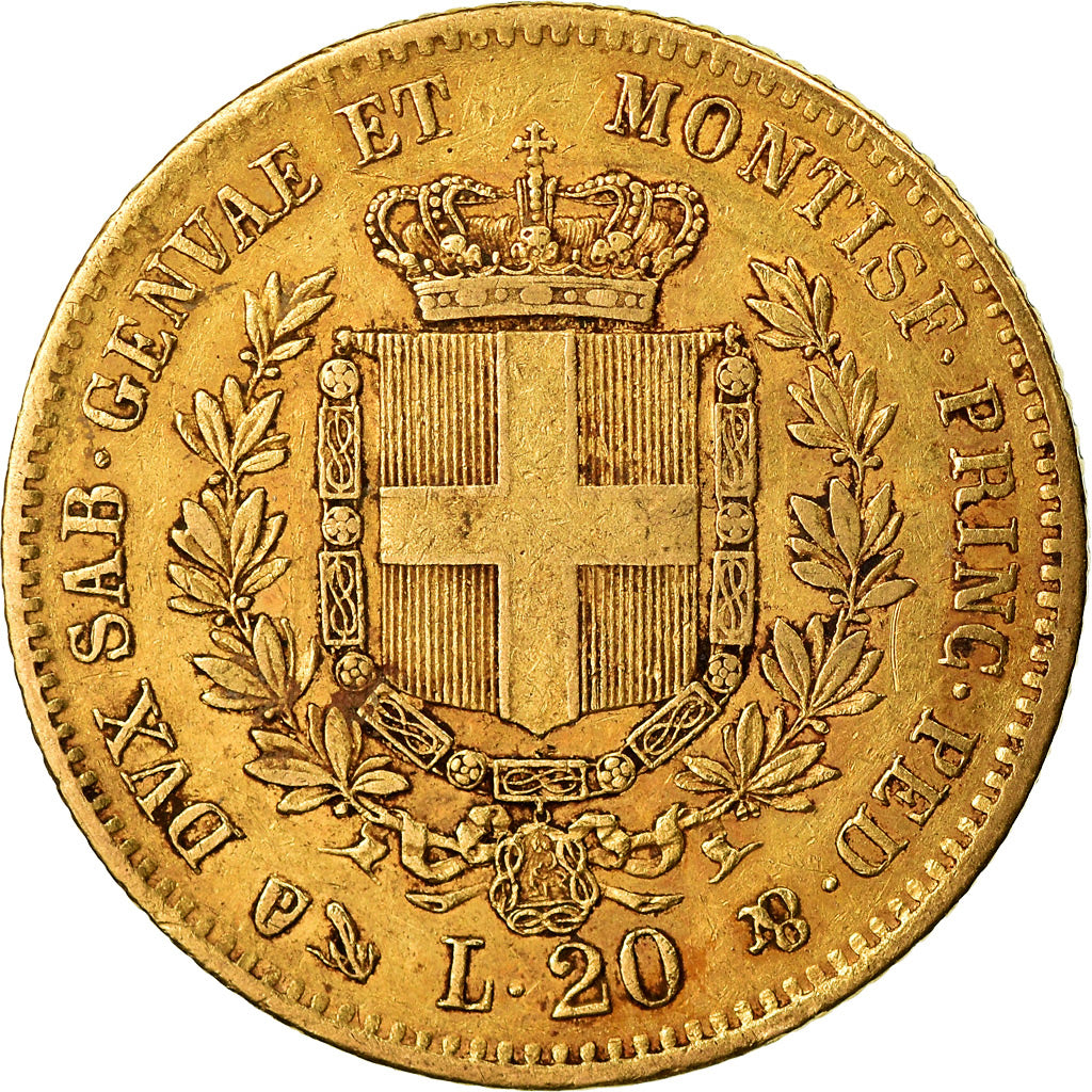 Coin, SARDINIA, Vittorio Emanuele II, 20 Lire, 1860, Genoa, EF(40-45)