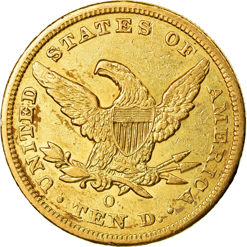 Coin, United States, Coronet Head, $10, 1851, New Orleans, AU(50-53)