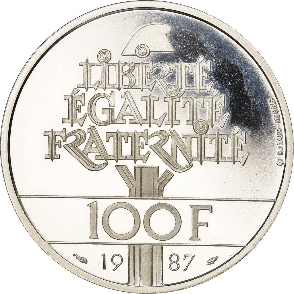 Munten, Frankrijk, 100 Francs, 1987, Proof, FDC, Zilver, KM:962a, Gadoury:902