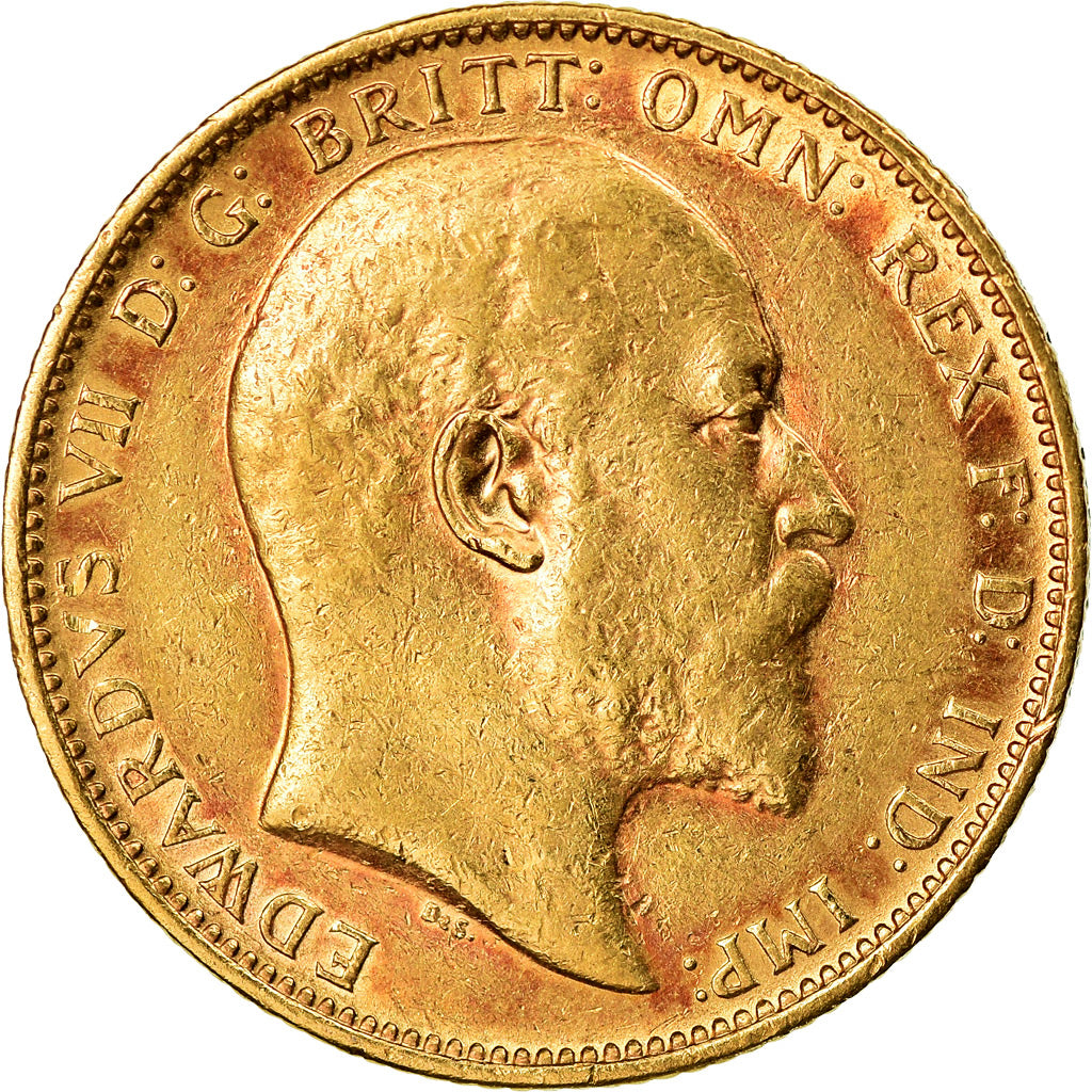 Coin, Australia, Edward VII, Sovereign, 1906, Melbourne, AU(55-58), Gold, KM:15