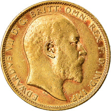 Coin, Australia, Edward VII, Sovereign, 1906, Melbourne, AU(55-58), Gold, KM:15