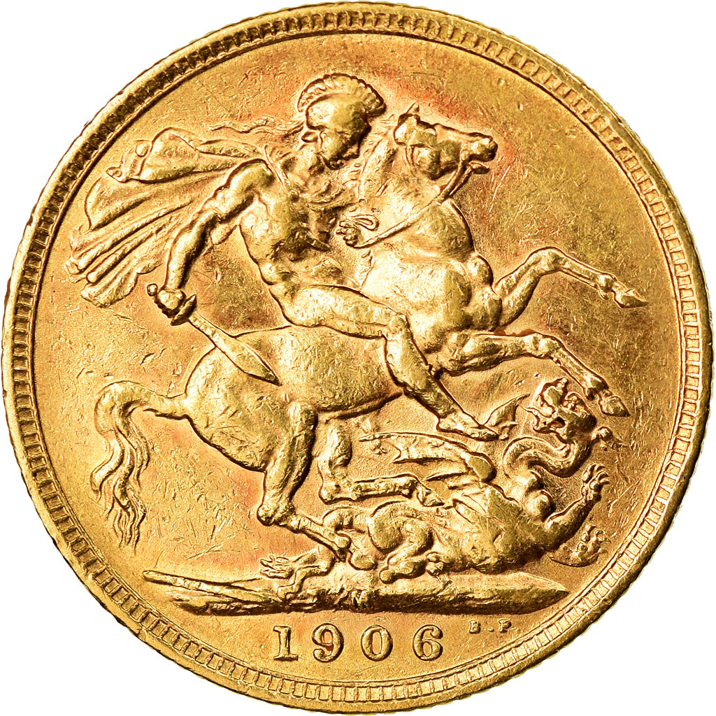 Coin, Australia, Edward VII, Sovereign, 1906, Melbourne, AU(55-58), Gold, KM:15