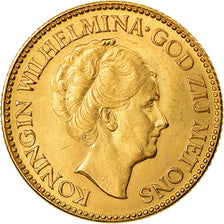 Coin, Netherlands, Wilhelmina I, 10 Gulden, 1926, AU(55-58), Gold, KM:162