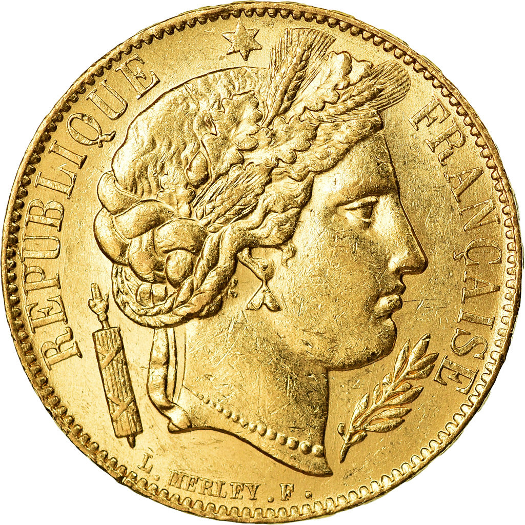 Moneta, Francja, Cérès, 20 Francs, 1850, Paris, AU(55-58), Złoto, KM:762