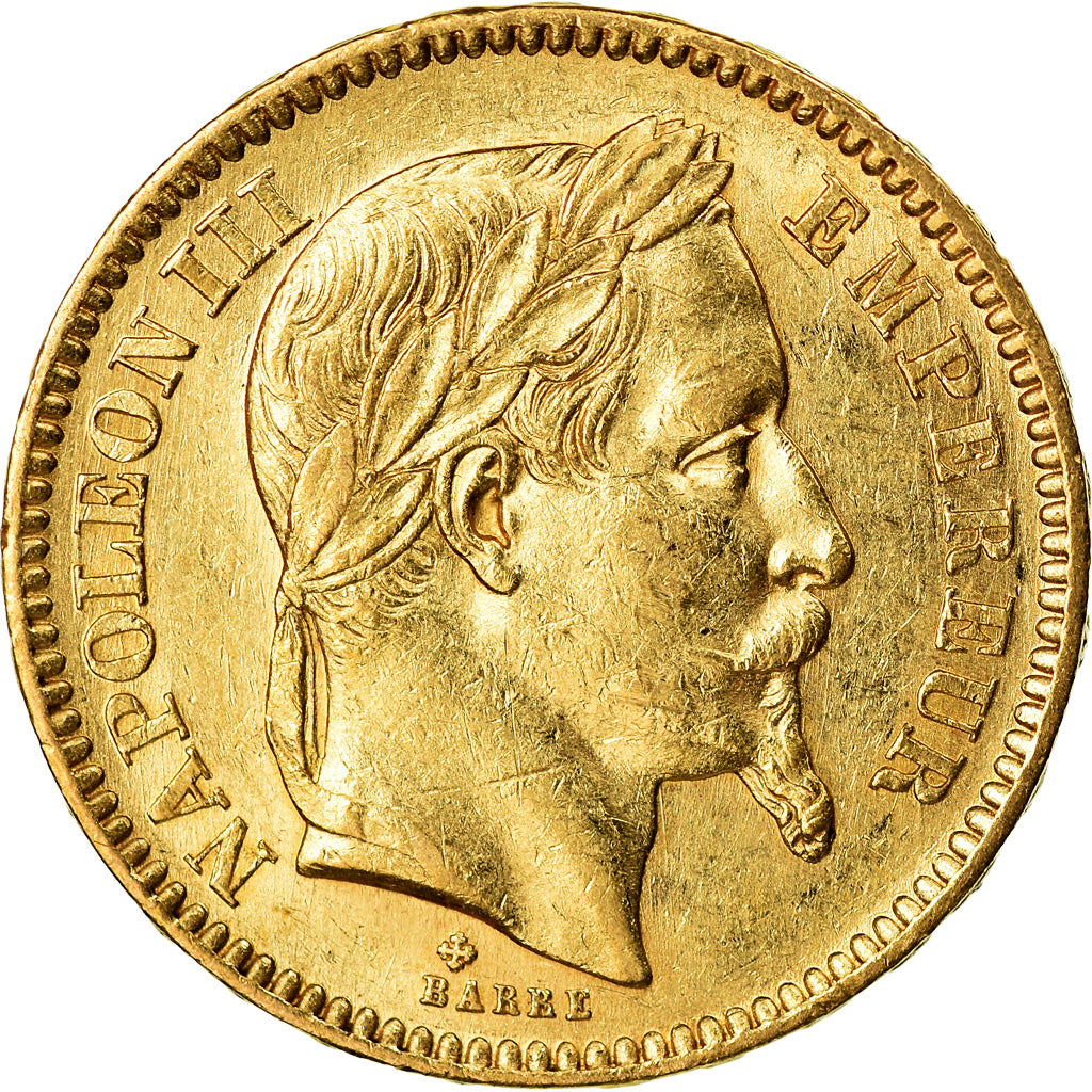 Moneta, Francja, Napoleon III, 20 Francs, 1862, Strasbourg, AU(55-58)
