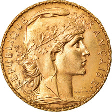 Munten, Frankrijk, Marianne, 20 Francs, 1911, Paris, PR, Goud, KM:857
