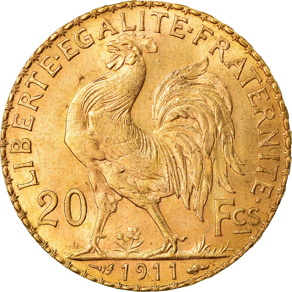 Munten, Frankrijk, Marianne, 20 Francs, 1911, Paris, PR, Goud, KM:857