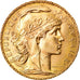 Munten, Frankrijk, Marianne, 20 Francs, 1909, Paris, PR, Goud, KM:857