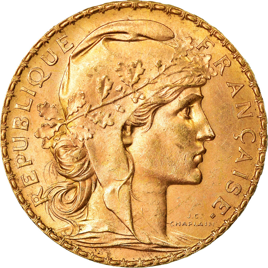 Münze, Frankreich, Marianne, 20 Francs, 1910, Paris, VZ, Gold, KM:857