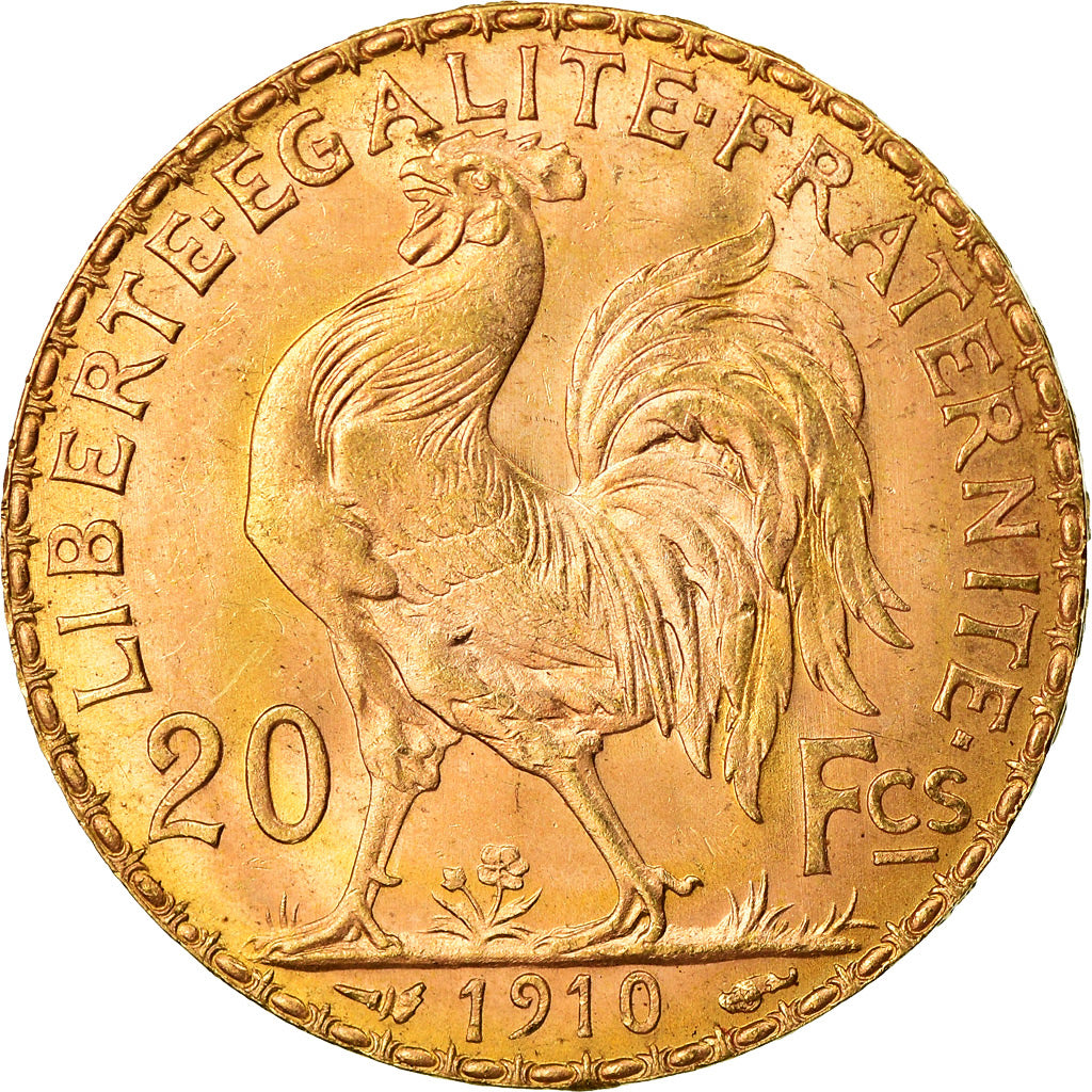 Münze, Frankreich, Marianne, 20 Francs, 1910, Paris, VZ, Gold, KM:857