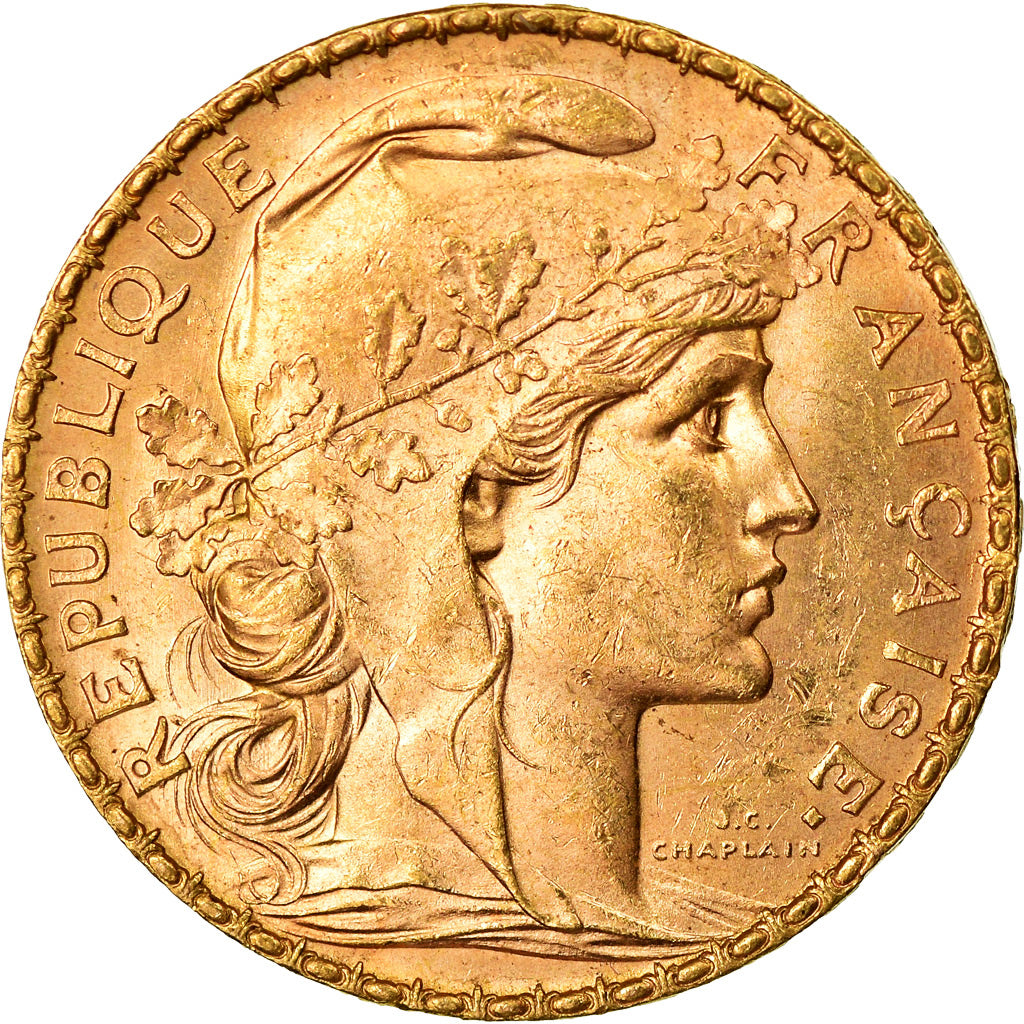 Moneda, Francia, Marianne, 20 Francs, 1903, Paris, EBC, Oro, KM:847