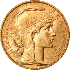 Moneda, Francia, Marianne, 20 Francs, 1903, Paris, EBC, Oro, KM:847