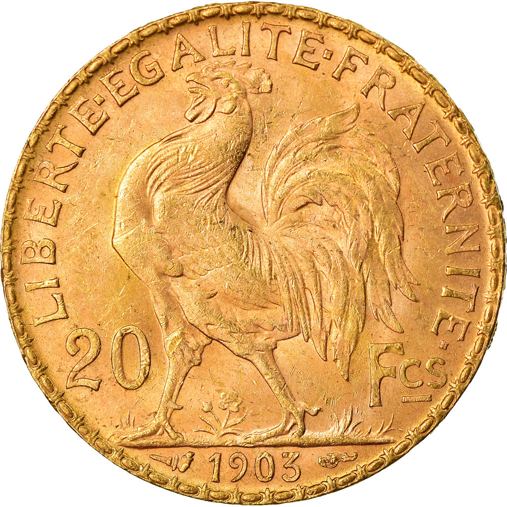 Moneda, Francia, Marianne, 20 Francs, 1903, Paris, EBC, Oro, KM:847