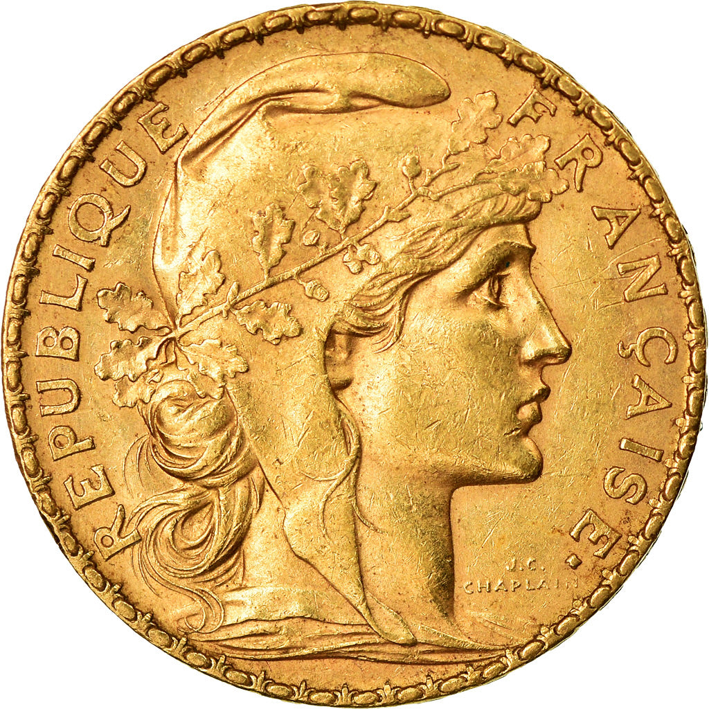 Coin, France, Marianne, 20 Francs, 1901, Paris, AU(55-58), Gold, KM:847