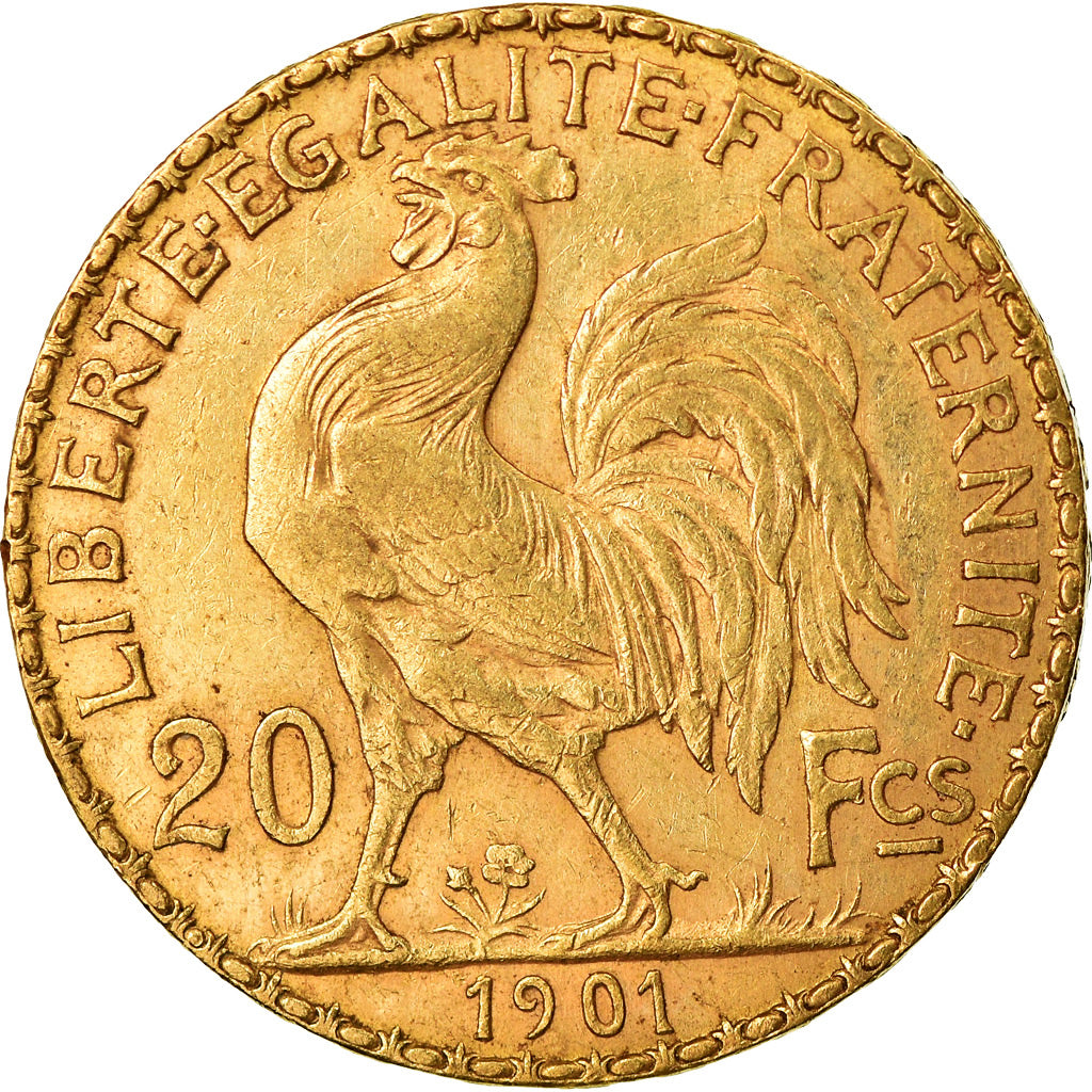 Coin, France, Marianne, 20 Francs, 1901, Paris, AU(55-58), Gold, KM:847