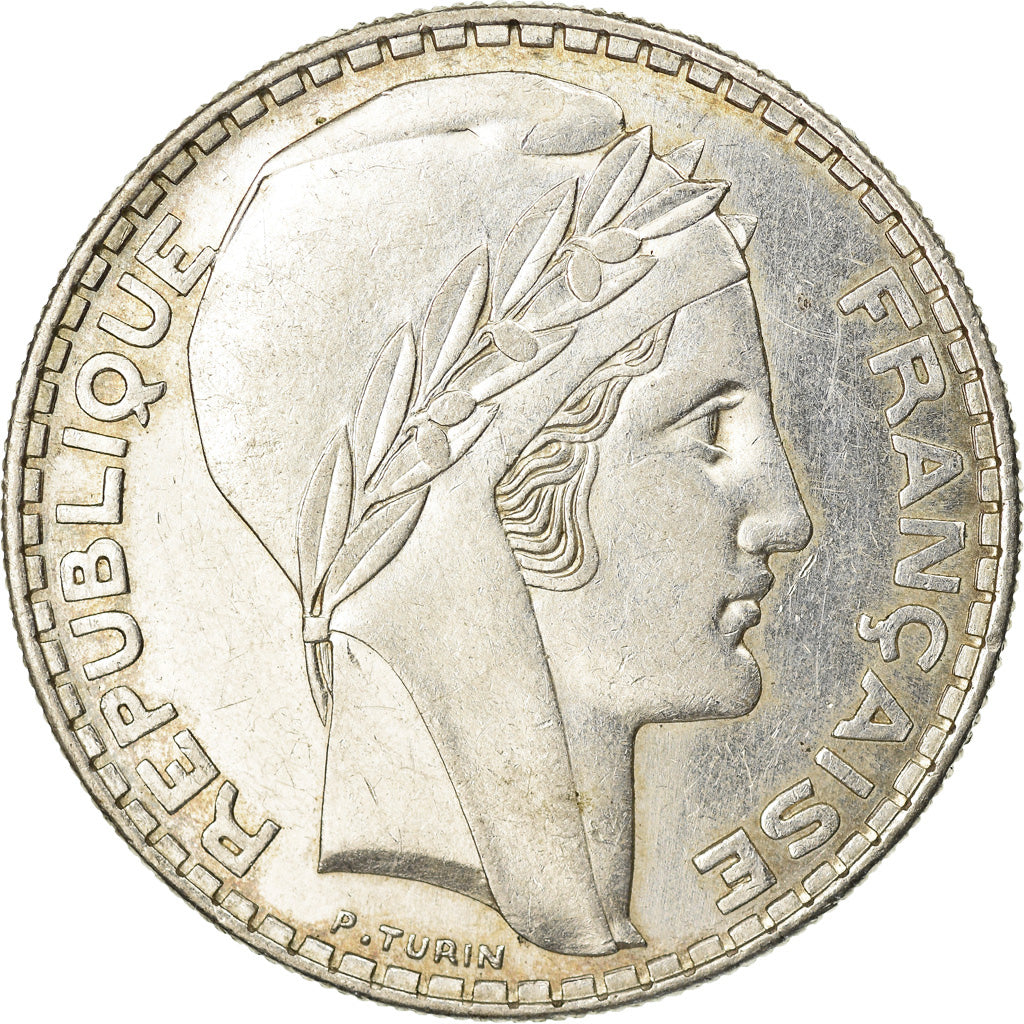 Moneda, Francia, Turin, 20 Francs, 1934, Paris, EBC, Plata, KM:879, Gadoury:852