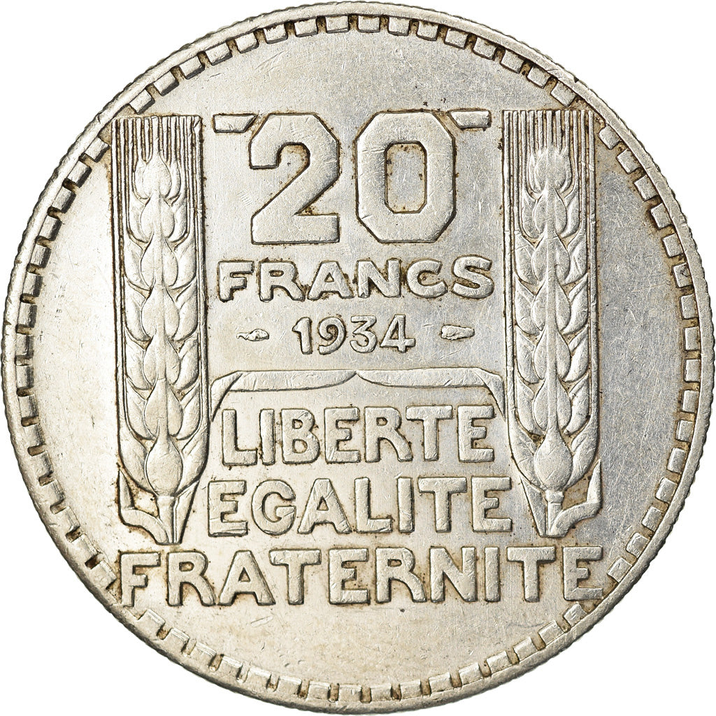 Monnaie, France, Turin, 20 Francs, 1934, Paris, TTB+, Argent, Gadoury:852