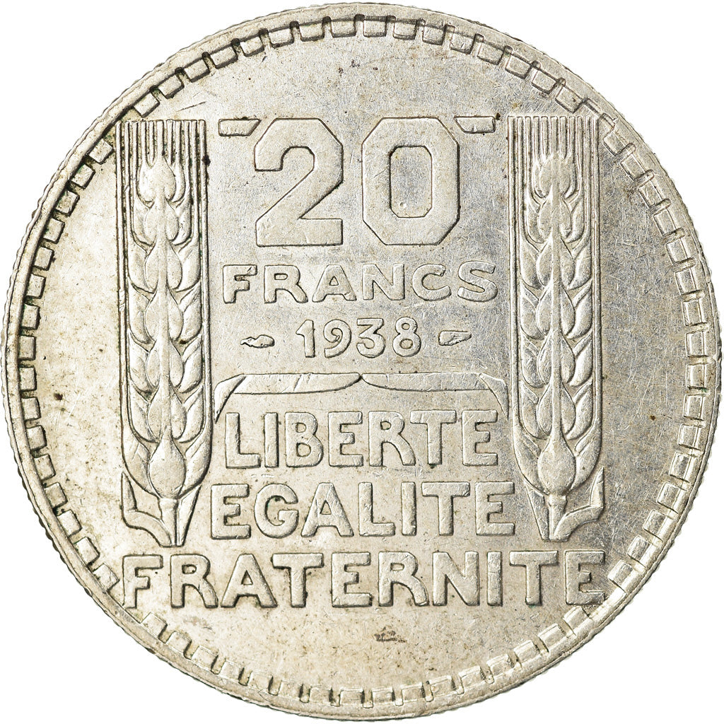 Münze, Frankreich, Turin, 20 Francs, 1938, Paris, VZ, Silber, KM:879