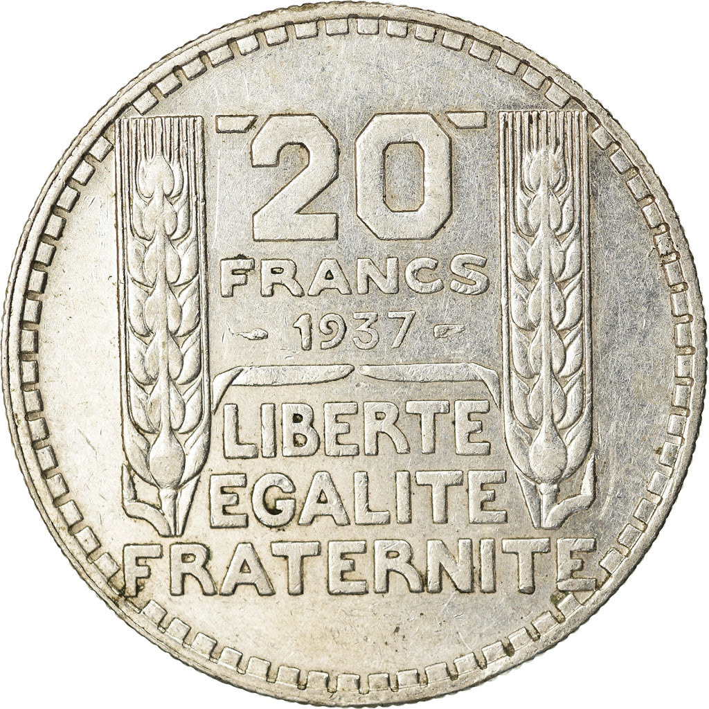 Moneta, Francia, Turin, 20 Francs, 1937, Paris, SPL-, Argento, KM:879