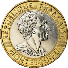 Münze, Frankreich, Montesquieu, 10 Francs, 1989, UNZ, Bi-Metallic, KM:969
