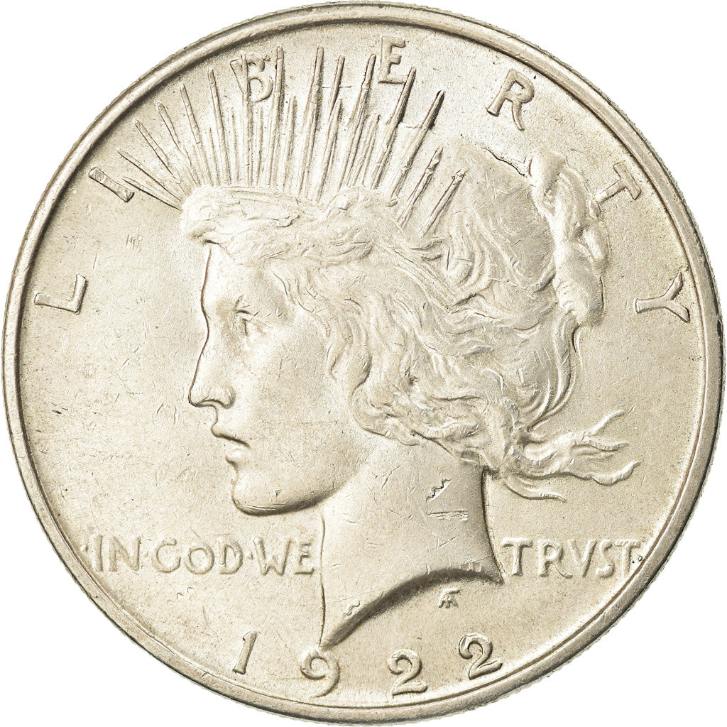 Moeda, Estados Unidos da América, Peace Dollar,1922, Philadelphia, AU(50-53)