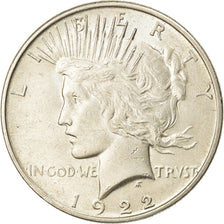 Moeda, Estados Unidos da América, Peace Dollar,1922, Philadelphia, AU(50-53)