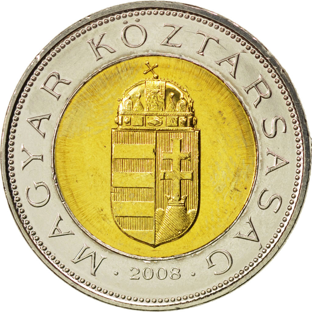 HUNGARY, 100 Forint, 2008, Budapest, KM #721, MS(63), Bi-Metallic, 23.8, 7.94
