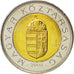 HUNGARY, 100 Forint, 2008, Budapest, KM #721, MS(63), Bi-Metallic, 23.8, 7.94
