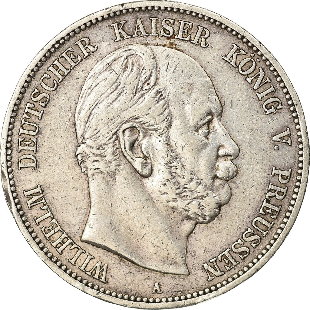 Coin, German States, PRUSSIA, Wilhelm I, 5 Mark, 1876, Berlin, EF(40-45)