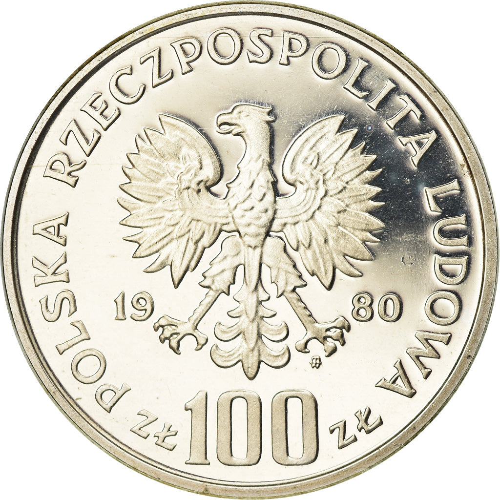 Moneta, Polonia, 100 Zlotych, 1980, Proof, SPL, Argento, KM:Pr395