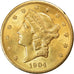 Moneta, USA, Liberty Head, $20, Double Eagle, 1904, U.S. Mint, Philadelphia