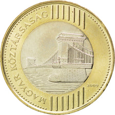HUNGARY, 200 Forint, 2009, Budapest, KM #826, MS(63), Bi-Metallic, 28.3, 9.05