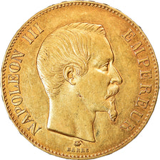 Coin, France, Napoleon III, 100 Francs, 1859, Strasbourg, AU(50-53), KM 786.2