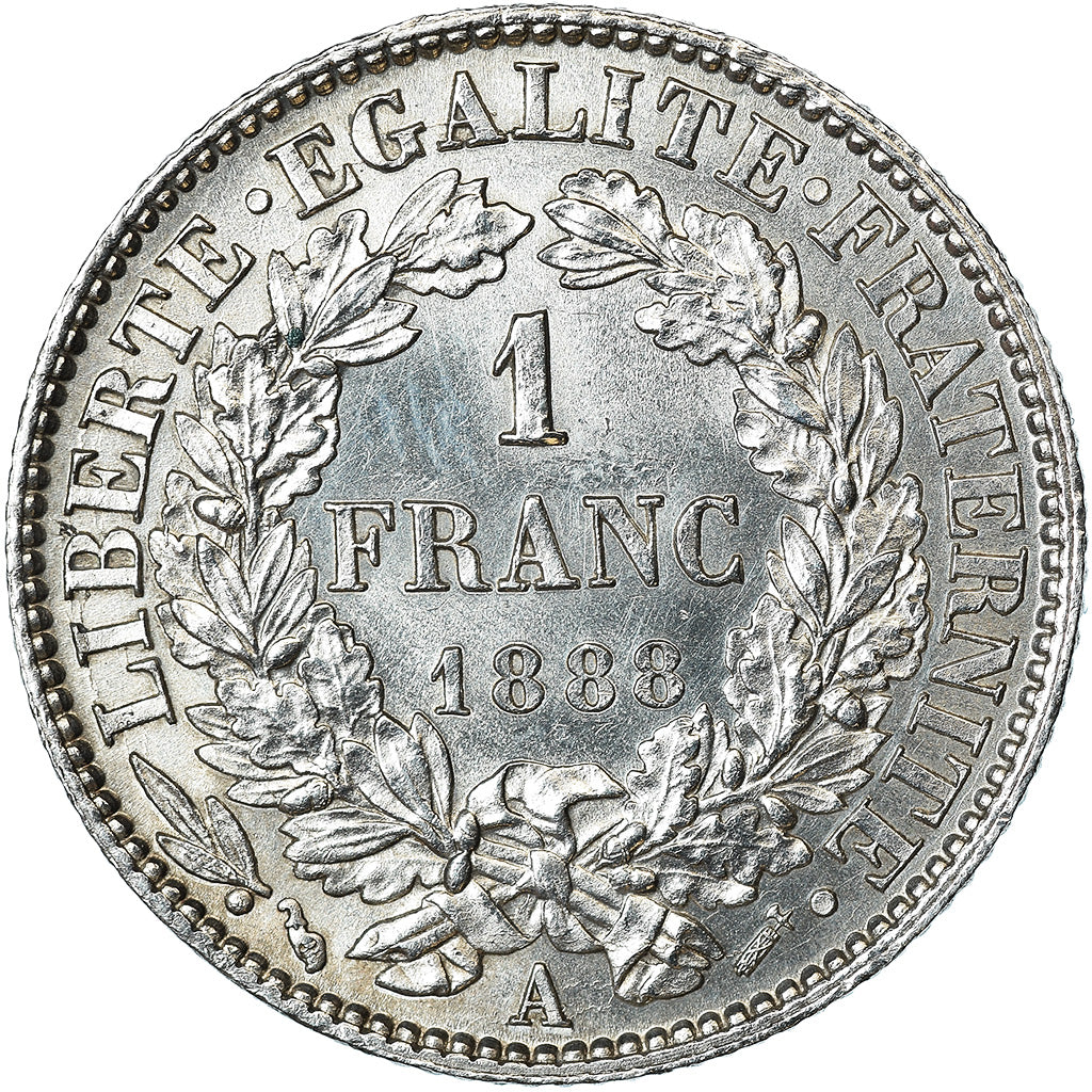 Monnaie, France, Cérès, Franc, 1888, Paris, FDC, Argent, Gadoury:465a