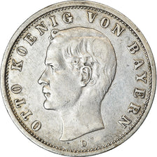 Moeda, Estados Alemães, BAVARIA, Otto, 2 Mark, 1900, Munich, AU(50-53), Prata