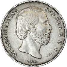 Coin, Netherlands, William III, 1/2 Gulden, 1863, EF(40-45), Silver, KM:92