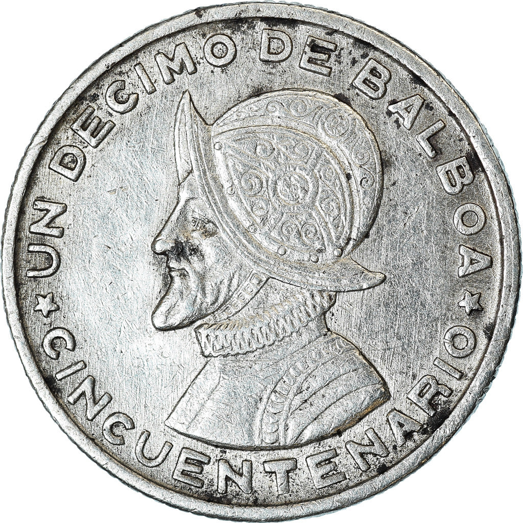 Coin, Panama, 1/10 Balboa, 1953, EF(40-45), Silver, KM:24