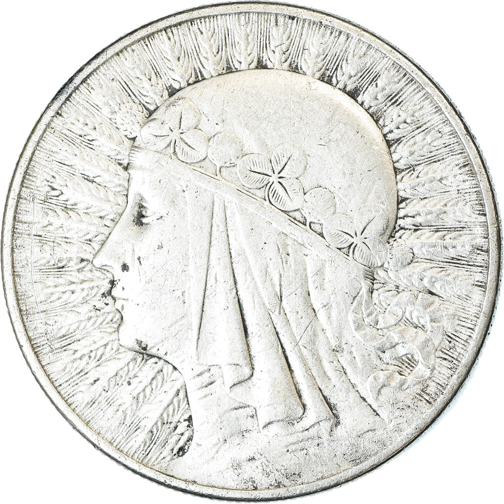 Coin, Poland, 10 Zlotych, 1932, Warsaw, EF(40-45), Silver, KM:22
