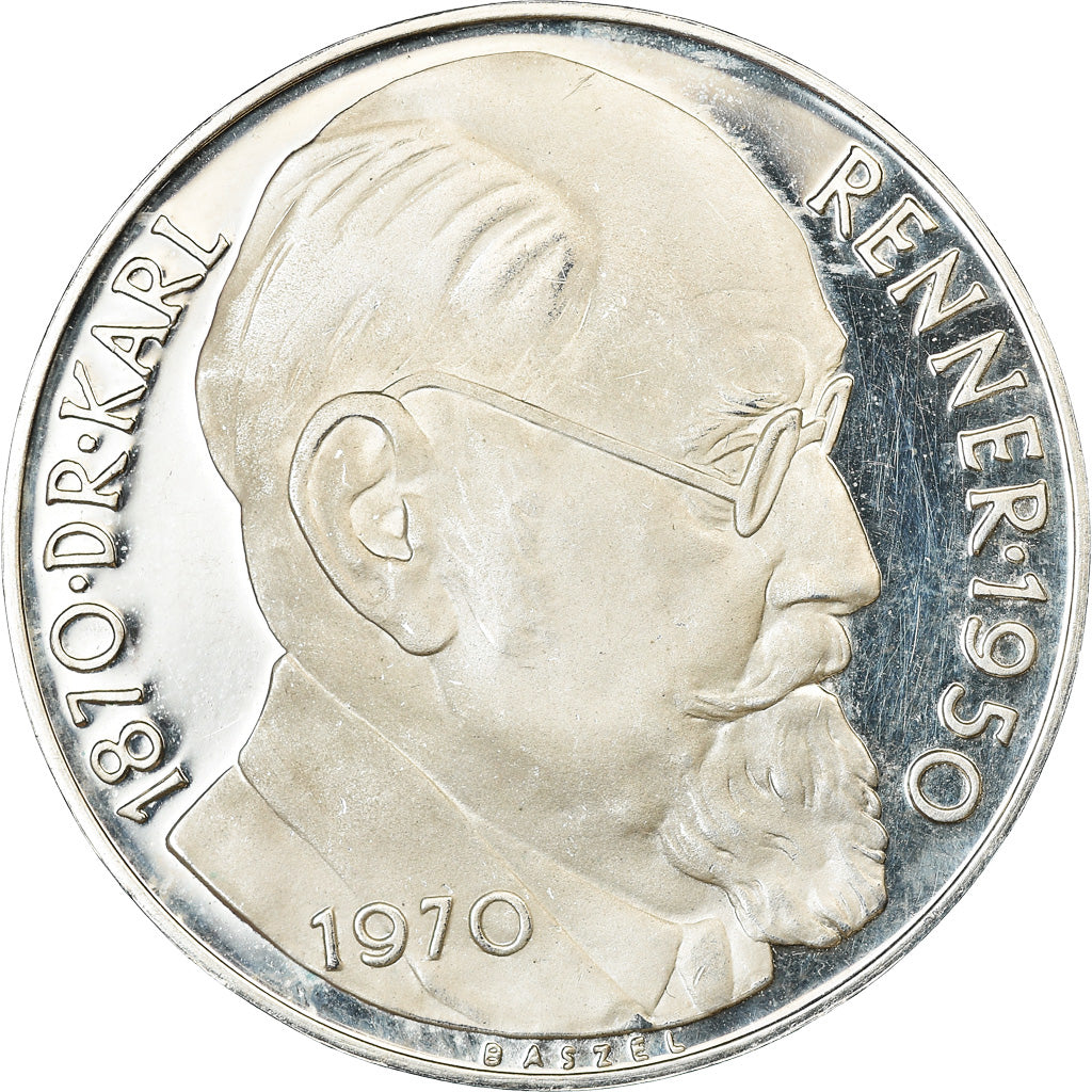 Coin, Austria, 50 Schilling, 1970, Proof, MS(65-70), Silver, KM:2909