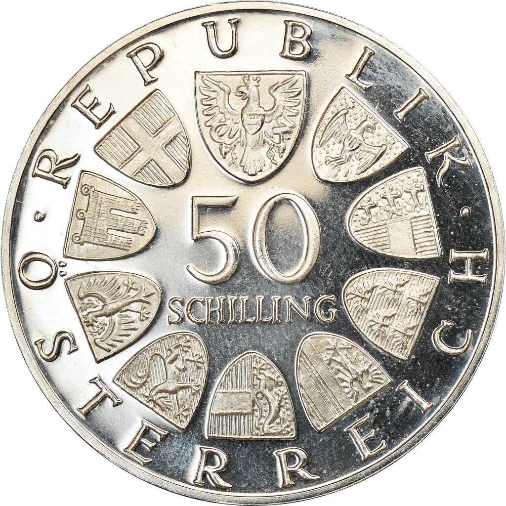 Coin, Austria, 50 Schilling, 1970, Proof, MS(65-70), Silver, KM:2909
